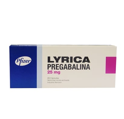 Lyrica 25 Mg 28 Cápsulas