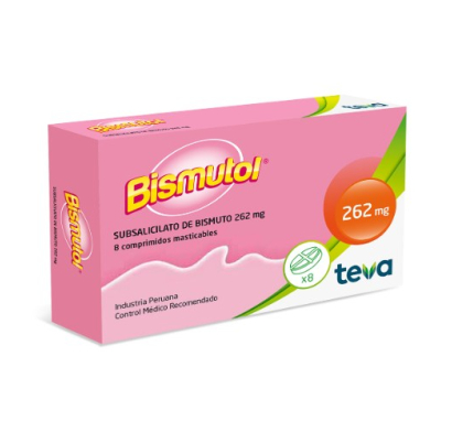 Bismutol Comprimidos 8 Masticables