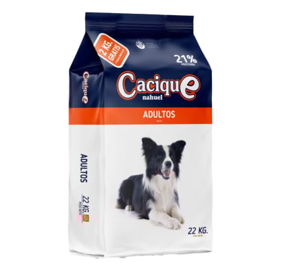 Ración para Perros Cacique Adulto 20 kg + 2 kg de Regalo