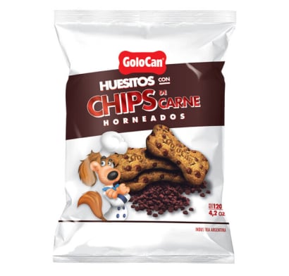 Huesitos Golocan Con Chips De Carne 120 G