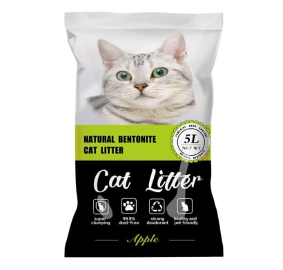 Arena Sanitaria Cat Litter Aglomerante Manzana 5 L