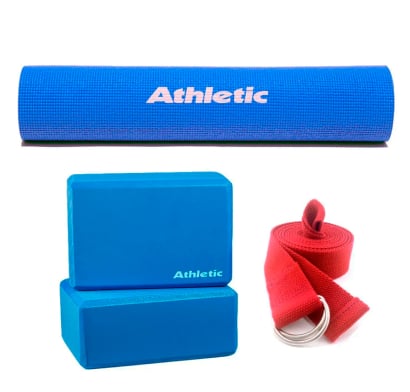 Combo Yoga Athletic Colchoneta 6 Mm + Ladrillo + Correa