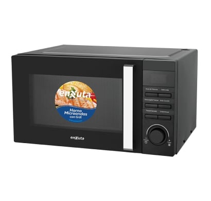 Microondas Digital  Enxuta Negro Con Grill 23 L