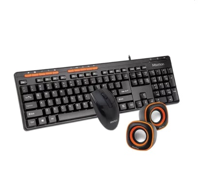 Kit Meetion 3 En 1 Teclado + Mouse + Parlantes
