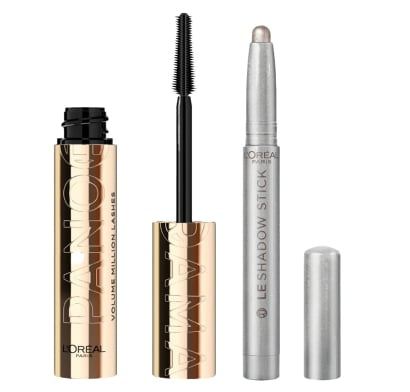 Combo L'oréal Máscara De Pestañas Panorama Blackest Black y Sombra De Ojos Paradise Le Shadow Stick N°100 