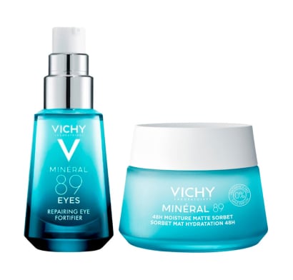 Combo Vichy Mineral 89 Crema Matificante 50 Ml y Contorno de Ojos 15 Ml