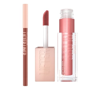 Combo Maybelline Brillo Labial Lifter Gloss Moon y Delineador De Labios Lifter Liner Tono Player