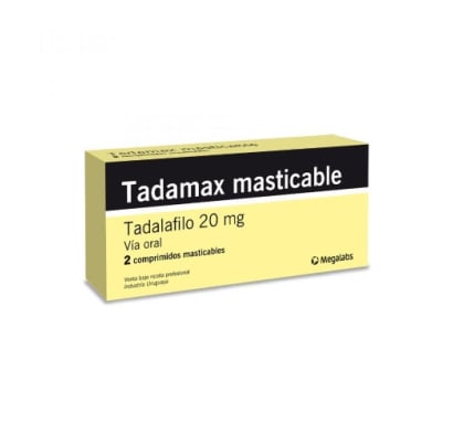 TADAMAX 20MG 2 COMPRIMIDOS MASTICABLES