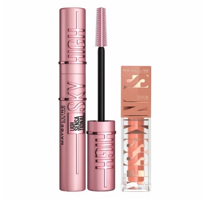 Combo Maybelline Máscara De Pestañas Sky High Very Black Washable + Rubor Sunkisser Blush N°03 Sol Search