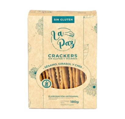 Galleta Cracker La Paz Mix De Semillas Sin Gluten 180 G