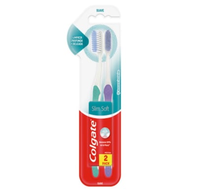 Cepillo de Dientes Colgate Slim Soft Regular 2 Unidades