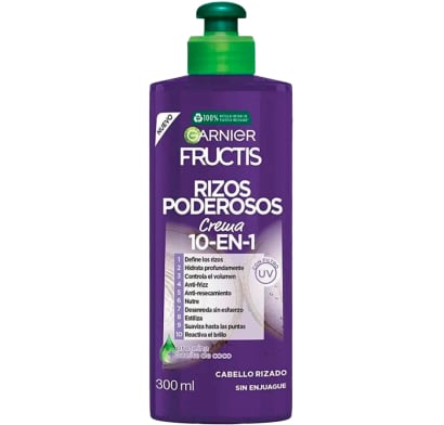Crema Para Peinar Fructis 10 En 1 Rizos Poderos 300 Ml