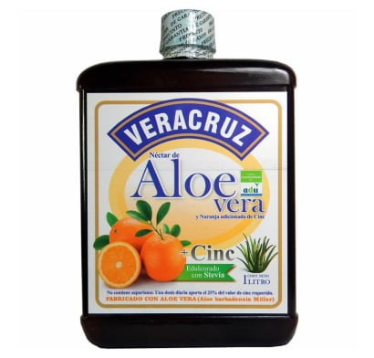 Néctar De Aloe Vera Naranja Y Cinc Veracruz Bebible 1 L