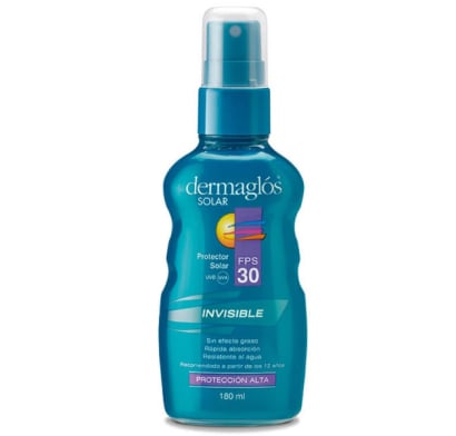 Protector Solar Dermaglós Spray Invisible Fps30 180 Ml