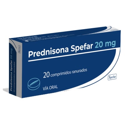 Prednisona Spefar 20 mg 20 Comprimidos Ranurados