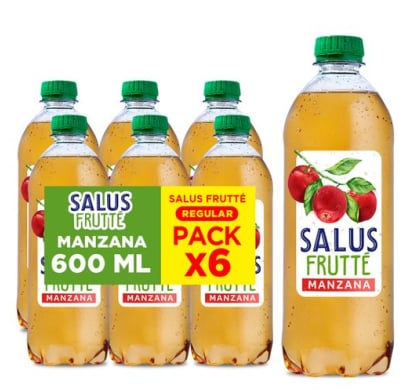 Funda Salus Frutte Manzana Sin Gas 600 Cc 6 Unidades