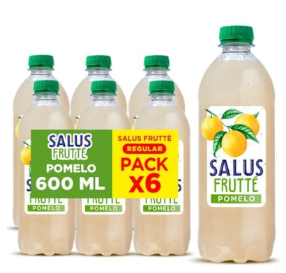 Funda Agua Salus Frutte Pomelo Unidades 600 Cc 6 Unidades