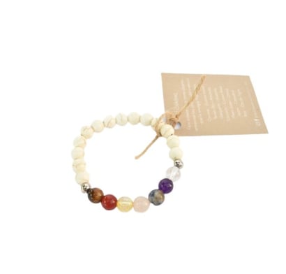 Pulsera D'alma Con Elástico 7 Chakras