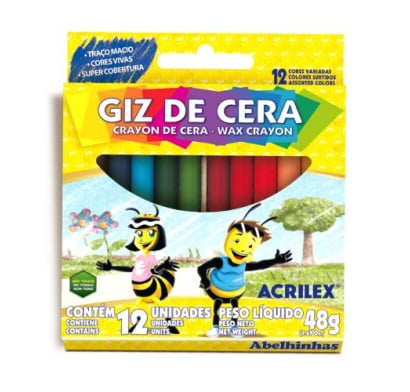 Crayolas Acrilex 12 Colores