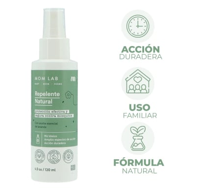 Repelente en Spray Natural Momlab para Mamá y Bebé 120 ml