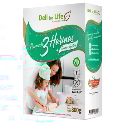 Mezcla Deli For Life 3 Harinas 800 G