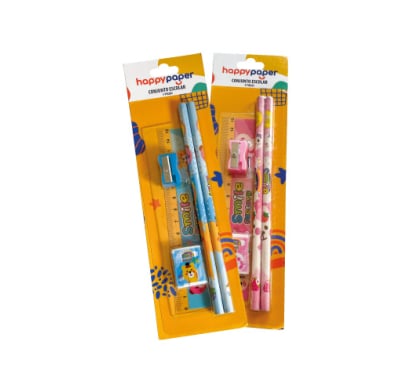 Set Escolar Happy Paper