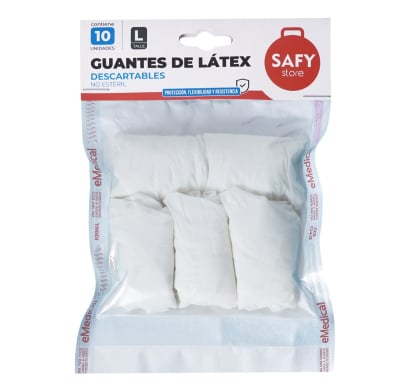 Guantes de Latex Safy Talle L 10 Unidades