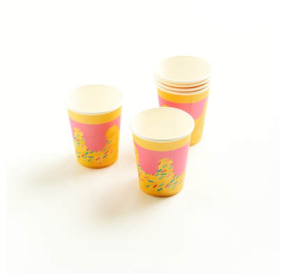 Vasos De Papel Happy Paper Rosados 6 Unidades