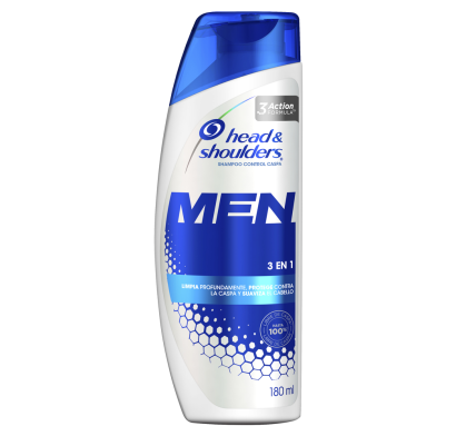 Shampoo Head & Shoulders 3en1 Men 180 Ml