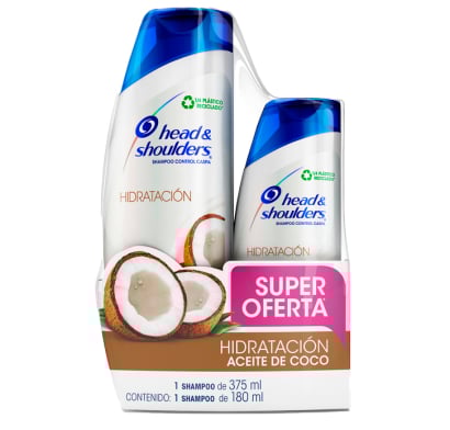 Shampoo Head & Shoulders 375 Ml + Shampoo Hidratación Coco 180 Ml