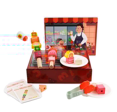 Juego De Parrilla De Madera