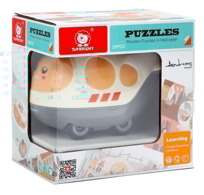 Puzzle De Madera Top Bright Helicóptero