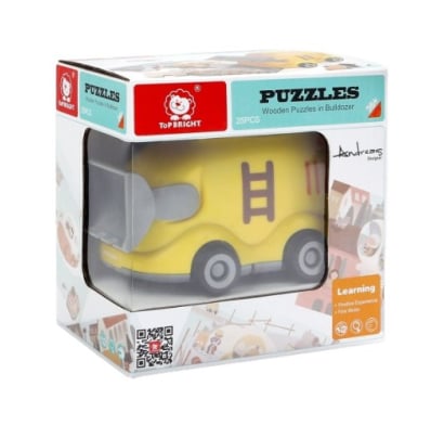 Puzzle De Madera Top Bright Camión De Remolque
