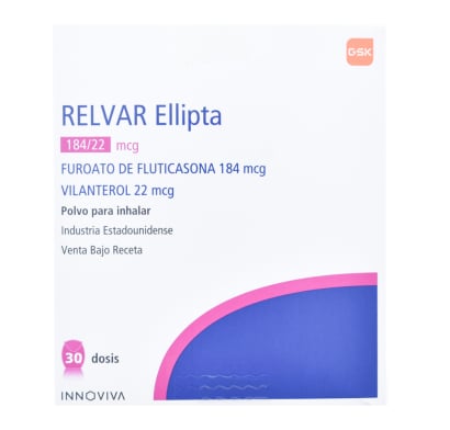 Relvar Ellipta 184 Mcg/22 Mcg 30 Dosis