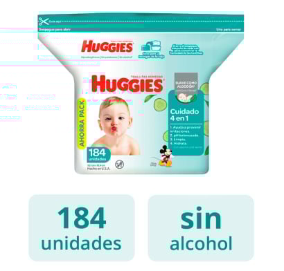 Toallitas Húmedas Huggies Cuidado 4 En 1 184 Unidades
