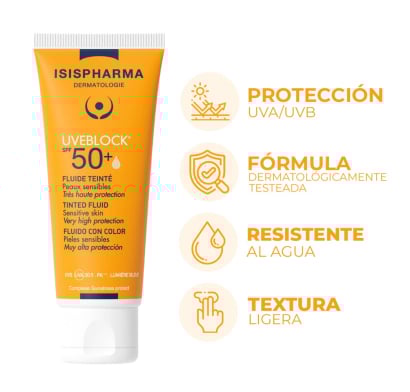Protector Solar Isispharma Uveblock Color FPS50+ 40 ml