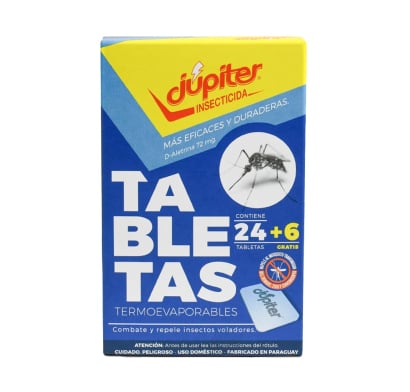 Tabletas para Mosquitos Júpiter 30 Unidades