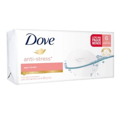 DOVE JAB AGUA MICELAR 6X90G+25% DTO