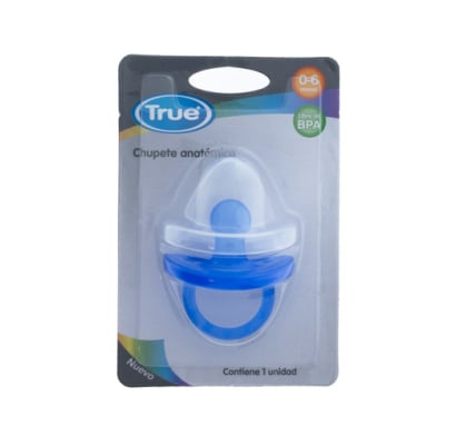 Chupete True Silicona Con Tapa 0 A 6 Meses
