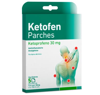 KETOFEN 30 MG X 5 PARCHES