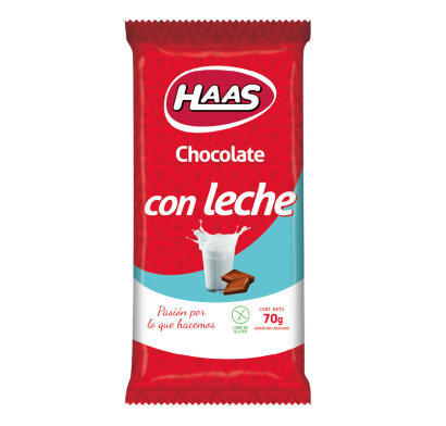 Tableta De Chocolate Haas Con Leche 55 G