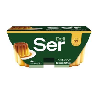 Flan Ser con Caramelo 95 g 2 Unidades