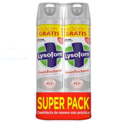 Pack Desinfectante En Aerosol Lysoform 2 Unidades 360 Ml