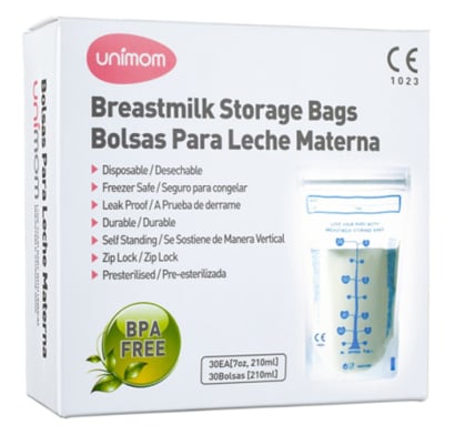 Bolsas Unimom Para Leche Materna 30 Unidades