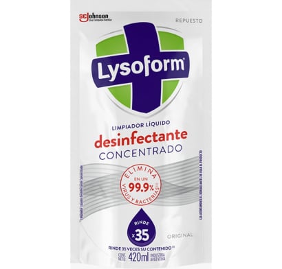 Limpiador Líquido Desinfectante Concentrado Para Pisos Lysoform Original 420 Ml