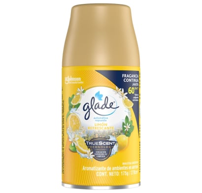 Repuesto Aromatizante De Ambientes Automático Glade Limón Refrescante 175 G