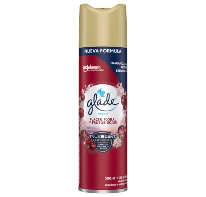 Aromatizante De Ambientes En Aerosol Glade Placer Floral Y Frutos Rojos 275 Ml