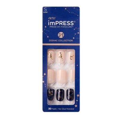 Uñas Postizas Impress Kiss Tauro Colección Zodiac