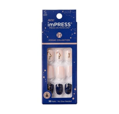 Uñas Postizas Impress Kiss Géminis Colección Zodiac