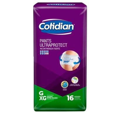 Pañales Para Adultos Cotidian Ultraprotect Pants G 16 Unidades